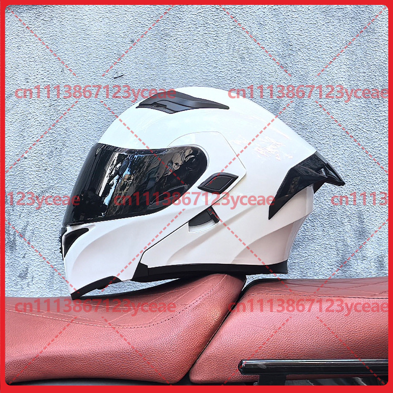 Dual Visor Motorcycle Racing Helmet - Kask motocyklowy Orz, modułowy, z podwójną