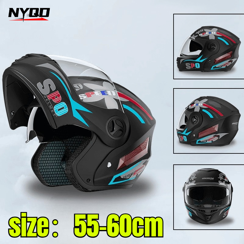Full Face Motorcycle Helmet With Bluetooth - Kask Motocyklowy Otwierany Bezpieczny Zjazdowy Personalizowany