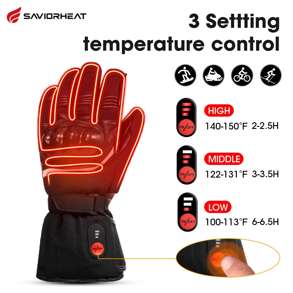 Riding Gear - Savior Heat 100% wodoodporne rękawice motocyklowe