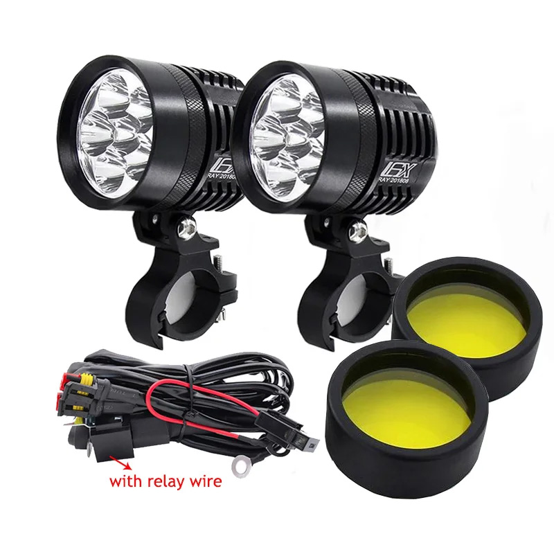 Dwukolorowa lampa LED strobosk – Universal Motorcycle Led Headlight Projector recenzja i cena