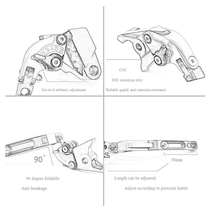 Dźwignie sprzęgła i hamulca do – Cnc Aluminum Adjustable Brake Clutch Levers recenzja i cena