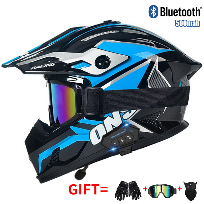 Kask motocyklowy terenowy z go – Full Face Motorcycle Helmet With Bluetooth recenzja i cena
