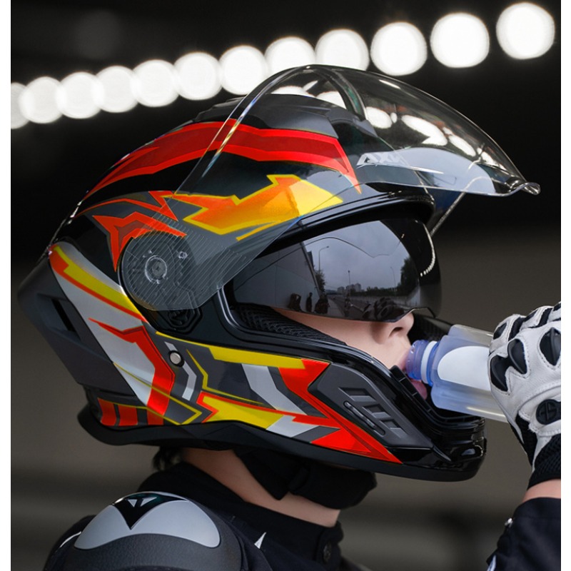 Pełny kask motocyklowy z dużym – Full Face Motorcycle Helmet With Bluetooth recenzja i cena