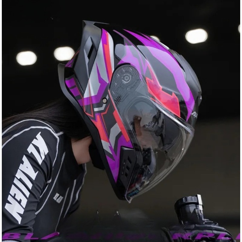Pełny kask motocyklowy z dużym – Full Face Motorcycle Helmet With Bluetooth recenzja i cena
