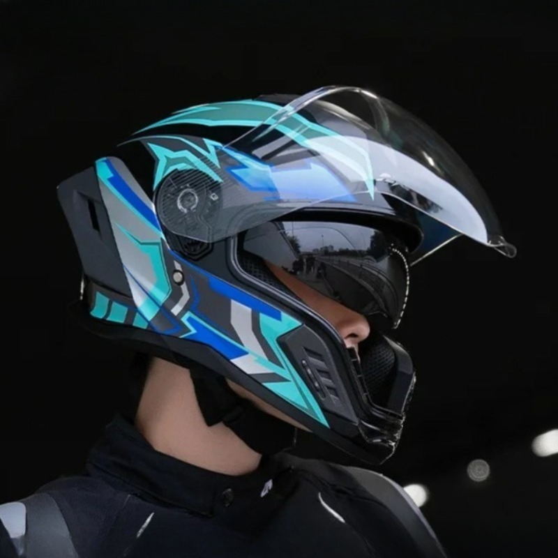 Pełny kask motocyklowy z dużym – Full Face Motorcycle Helmet With Bluetooth recenzja i cena