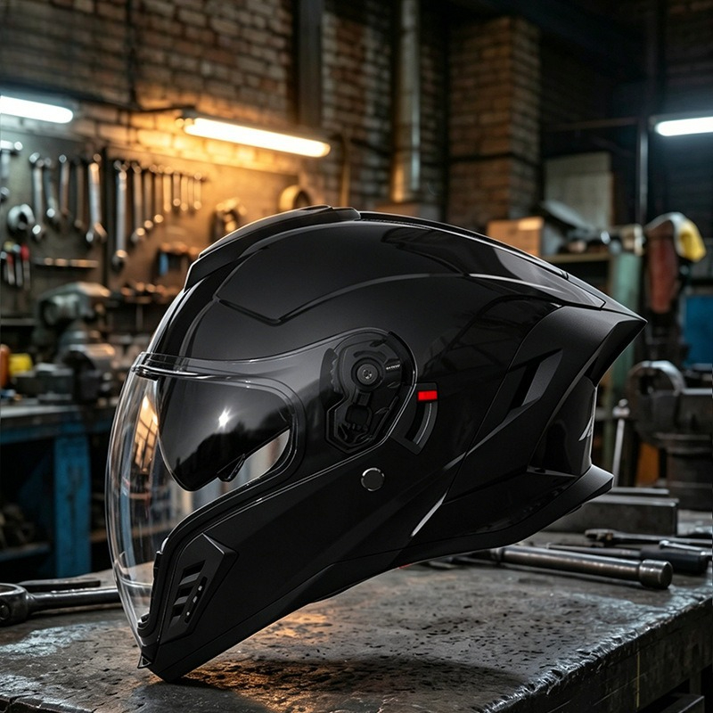 Kask motocyklowy całoroczny z  – Full Face Motorcycle Helmet With Bluetooth recenzja i cena