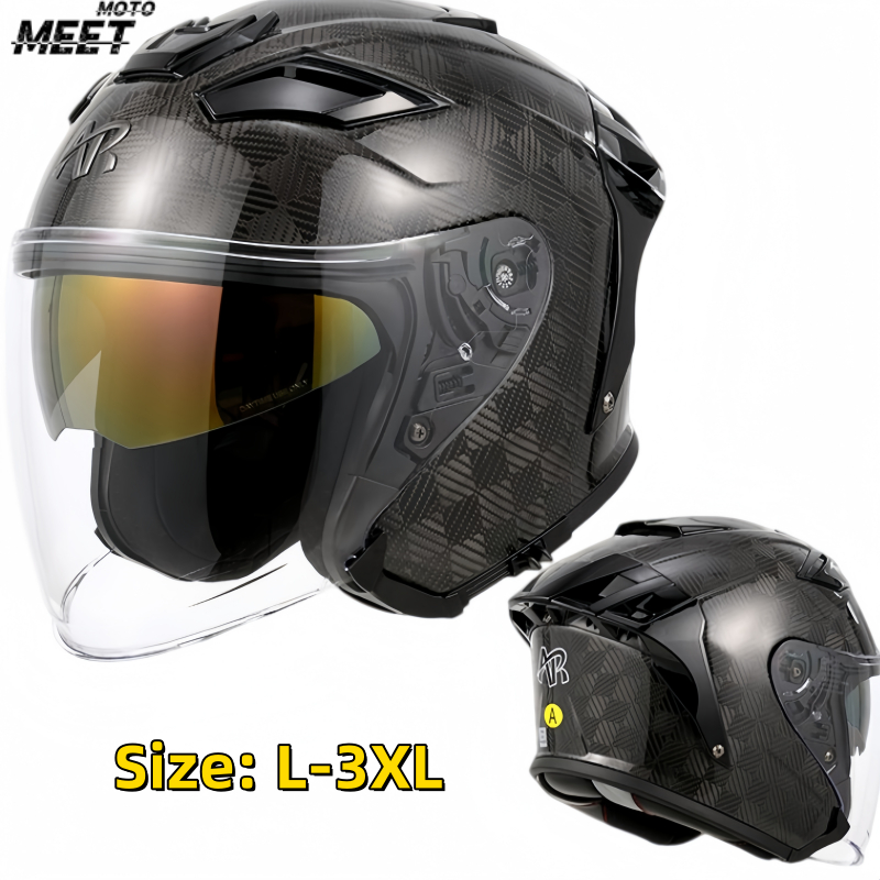 Kask motocyklowy z pełną ochro – Carbon Fiber Lightweight Motorcycle Helmet recenzja i cena